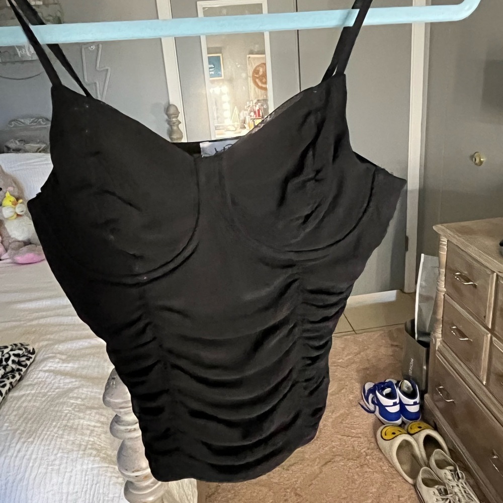 Just polly black corset top.